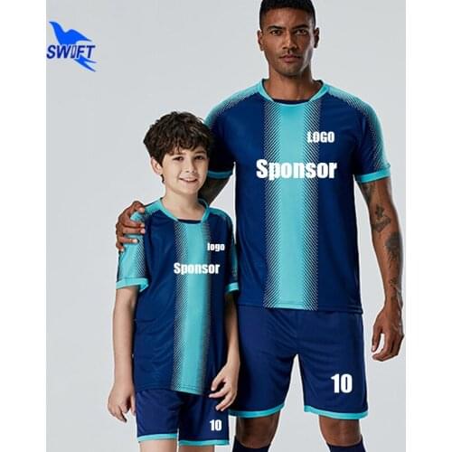 Personalized Kids Boys Football Jersey Set Adult Men Custom Soccer Uniforms Quick Dry Breathable Futsal Tracksuits Sports Suit