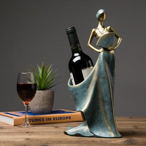 Resin Crafts Ornaments Wine Racks Craft Sculpture Gift Creative Home Living Room Decration Kitchen Wine Cabinet Room Decor