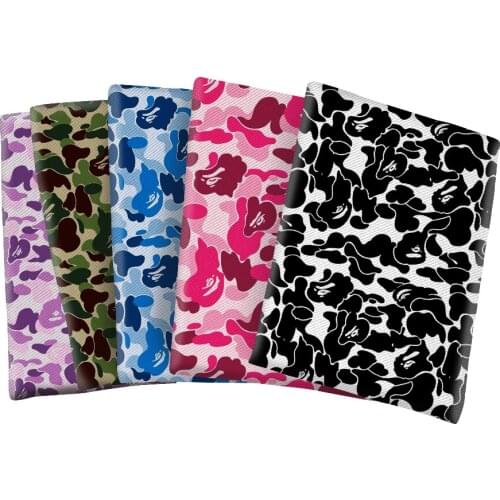 Polyester Cotton Printed Camouflage Animal Cartoon Fabric for Kids Clothes Hometextile Curtain Cushion Cover Sewing 50*145CM