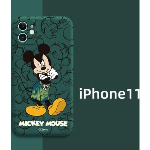 Diseny Mickey Minnie Stitch All-inclusive Screen Protector & Case for iPhone 11 Pro Max XR XS Max 7 8 Plus X SE Phone Back Cover