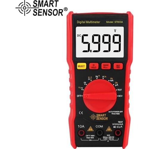 Measuring Multimeter LCD Display NCV Mode Live Wire Neutral Wire Test Small Multimeter Portable Electrical Meter ST833A/ST833D