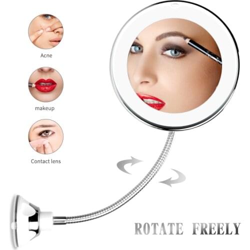 Dropshipping LED cosmetic mirror with LED lamp cosmetic mirror 10 times magnifying glass with LED lamp magnifying glass