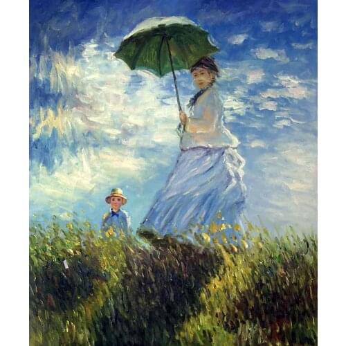 Famous Figurative Oil Painting Reproductions on Canvas Madame Monet and her Son by Claude Monet Painting Home Decor Art Vertical