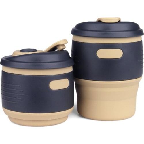 Folding Water Container Silicone Coffee Cup Multifunctional Large Size Tea Cup Kitchen Supplies Insulation Outdoor Drinking Cups