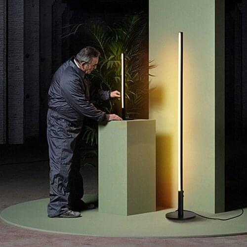 Modern minimalistic standing lamp Iron Led black floor lamp For Living Room Study Decoration Designer Home bedside floor lamp