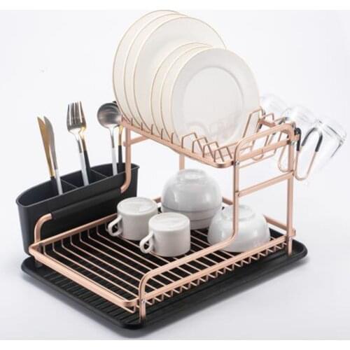 Dish Drying Rack Kitchen Shelf Organizer Over Sink Utensils Holder Bowl Dish Draining Shelf Kitchen Storage Rack