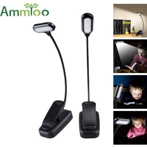 AmmToo Battery Powered LED Night Light Luminaria LED Clip-on Table/Desk/PC Lamps Eye Protection Reading Book Lights for Children
