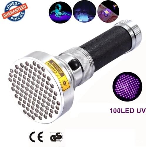 AloneFire Super 100LED UV Light 395-400nm LED UV Flashlight torch light uv lamp