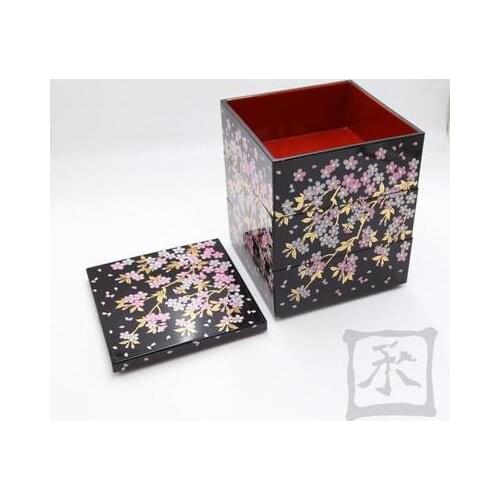 Three layers Japanese sakura cherry bronzing sushi lunch box New Year picnic snack meal box fast food business packages bento
