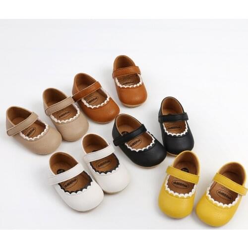 Newborn Baby Girls First Walkers Cute Summer Spring Mary Jane Flats Pu Princess Shoes with Hook Toddler Children Footwear