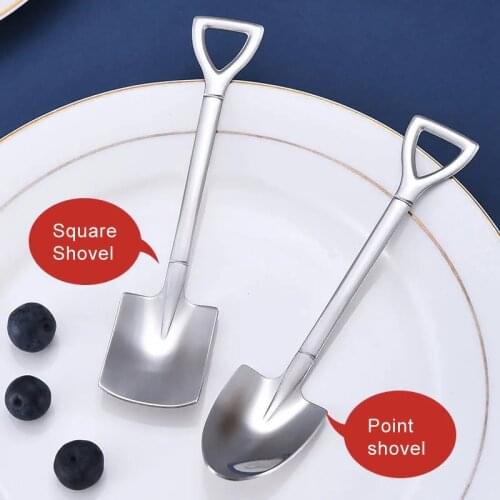 Advanced Coffee Spoon Cutlery Set Stainless Steel Retro Ice Iron Shovel Cream Scoop Creative Spoon Tea-Spoon Fashion Tableware