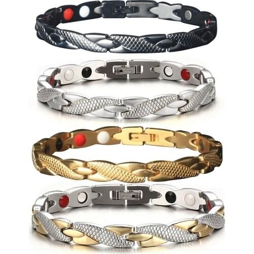 Dragon Pattern Twisted Healthy Magnetic Magnet Bracelet for Women Power Therapy Magnets Bracelets Bangles for Women Men