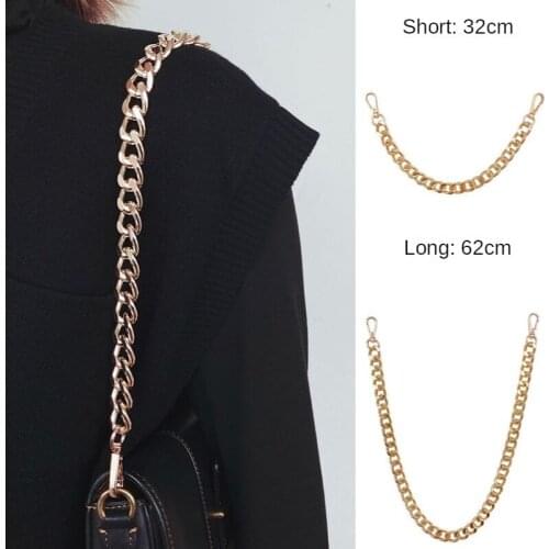 1pcs High-End Bag Strap Chain Long Short Metal Bag Belt Fashion Decoration Replacement Women Handbag Purse Repair Accessories