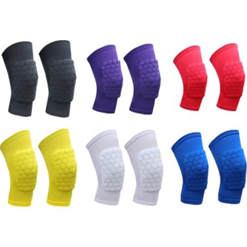 2 Pcs Child Basketball Sport Knee Guard Running Training Football Sports Anti-Slip Honeycomb Protective Leg Short Knee Pads