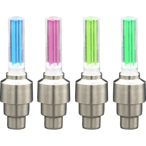 2 Pcs Mountain Road Bike Bicycle Lights Tire Valve Caps Lights MTB Spokes LED Wheel Cycling Bicycle Accessories Light