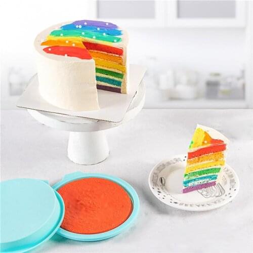 2pcs 8Inch Round Silicone Cake Mold Silicone Mould Baking Forms Non-Stick Silicone Baking Pan For Pastry Cake Bakeware