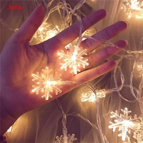 3M Snowflake Christmas Decoration Indoor Fairy Lamp Led Lights For Wedding Party Home Garland Decorative String Lights 6Z MM250