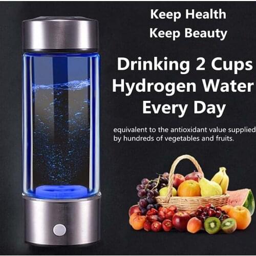 400ML Rechargeable Super Antioxidants ORP Hydrogen Bottle Portable 3Mins Hydrogen Rich Water Bottle Lonizer Alkaline Maker Mug