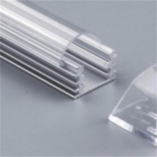 Free shipping Wholesale Price led strip aluminum profile fitted with cover for led strips 2M/pcs 50pcs/lot