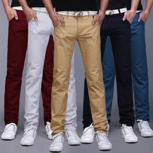 Classic 8 Color Casual Pants Men Spring Autumn New Business Fashion Comfortable Stretch Cotton Elastic Straigh Trousers