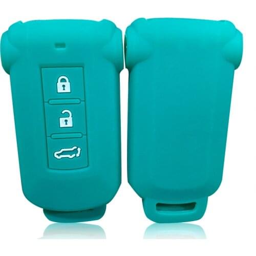 Car Key Cover For Mitsubishi Outlander 2014 Pajero Delica Silica Gel Key Case Holder Car Assessoires Cover For Alarm