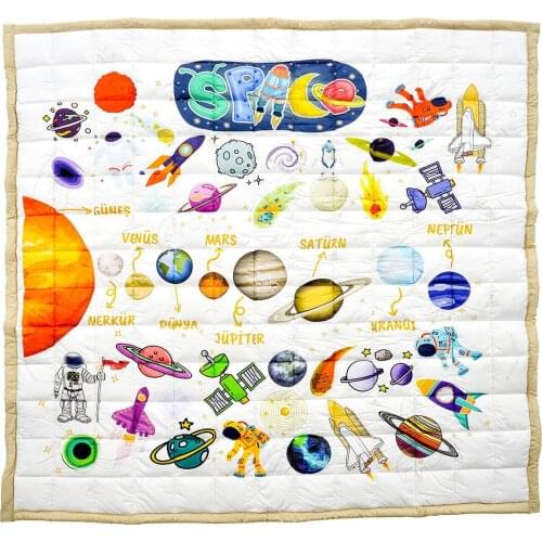 Space Adventure Premium Series Baby Play Mats 150 × 150 cm