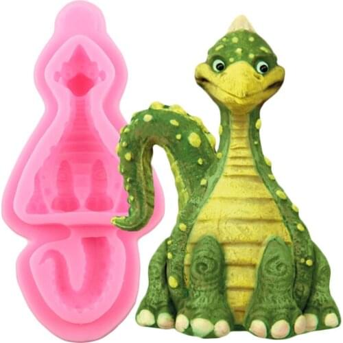 Dinosaur Silicone Molds Cake Decorating Tools DIY Cupcake Topper Mould Fondant Candy Polymer Clay Chocolate Gumpaste Moulds