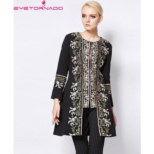 Женские черные пальто EyeTornado China At AliExpress