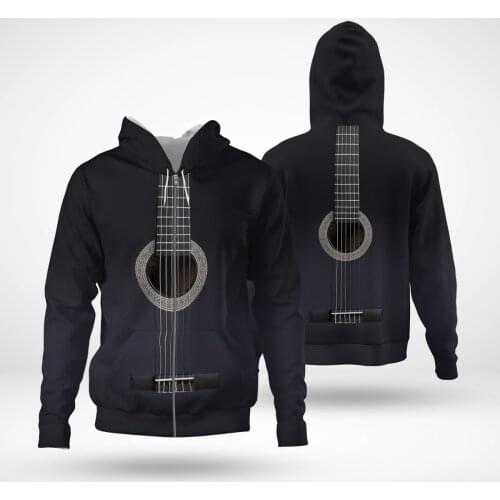 Guitar 3D Hoodies Printed Harajuku Coat Jacket Men For Women Fashion Zipper hoodies Drop Shipping 04