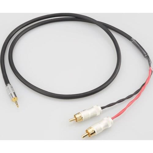 HIFI 2.5/3.5/4.4mm Balanced Male to 2 RCA Male Audio Adapter Cable 6.35mm XLR 7n-OCC Single Copperr Audio Cable