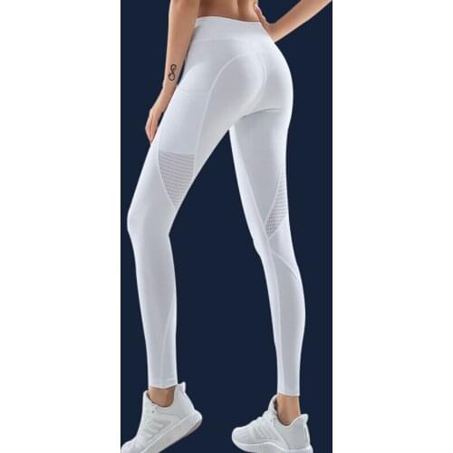 Fitness Leggings Female Stretch Thin Style Mesh Breathable Sports Training Push up The Hips Running Yoga Pants Tight Women