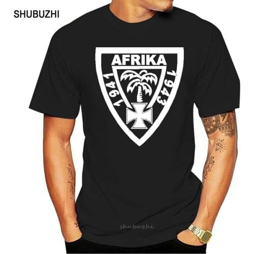 Shubuzhi Summer Fashion Men T-shirt T-Shirt Wehrmacht Afrika Corps Deutschland WW2