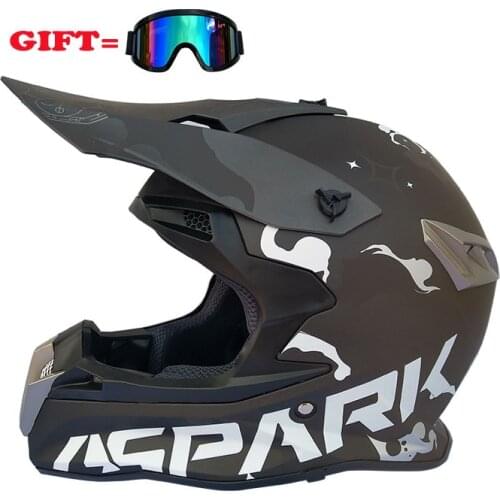 Motorcycle cross-country protective helmet racing helmet ABS cross-country helmet men and women all year round helmet goggles