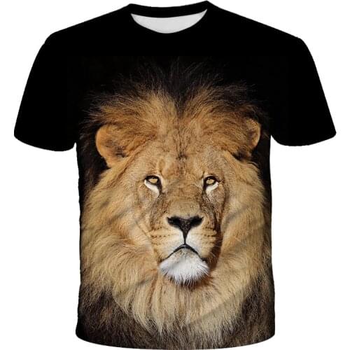 2020 personalized lion mens T-shirt 3D printed short-sleeved t-shirt male summer hip-hop o-collar casual T-shirt top