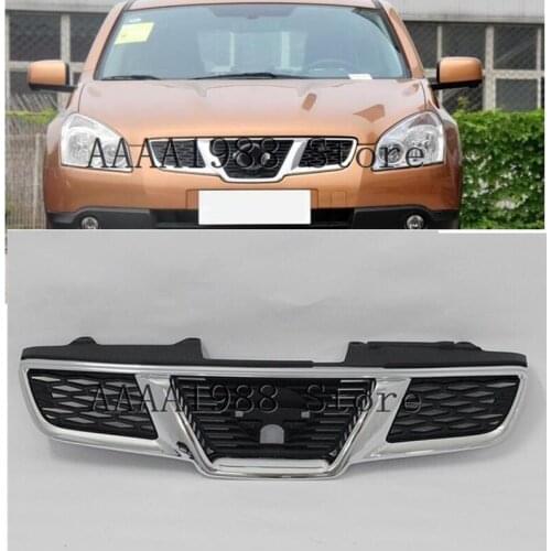 With LOGO styling For Nissan Qashqai J10 2010 2011 2012 2013 2014 Environment Original Front Grille Trim Racing Grills Trim 1PC