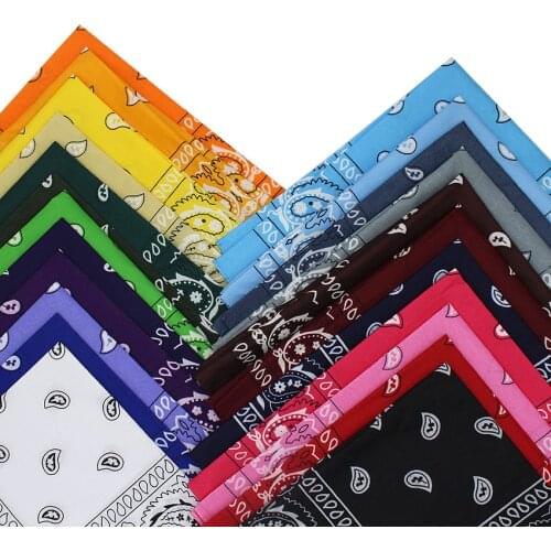 Bandana Square Head Hip Hop Black Scarves Women Sports Bandana Hair Band Neck Scarf Sports Headwear Handkerchief