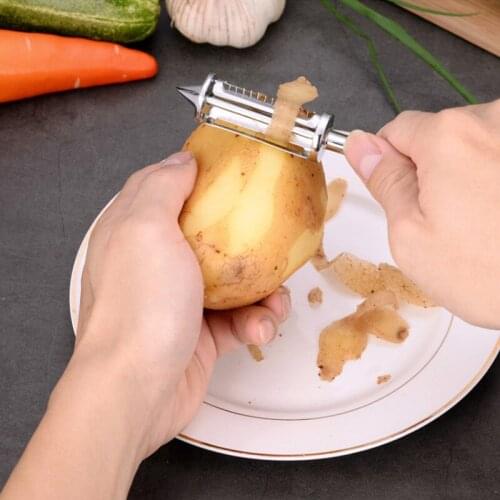 Vegetable Peeler Stainless Steel Melon Fruit Peeler Kitchen Tools Multifunction Zinc Alloy Planer Grater