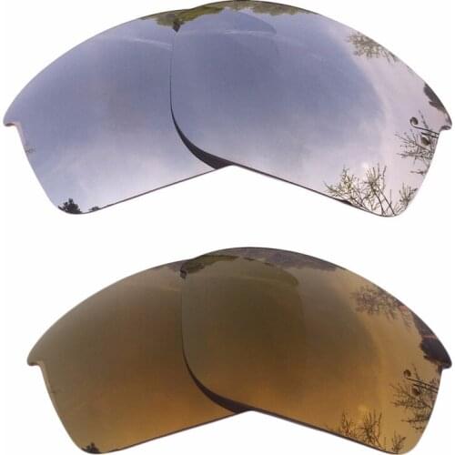 Silver Mirrored & Bronze Gold Mirrored Polarized Replacement Lenses for Bottle Rocket Frame 100% UVA & UVB