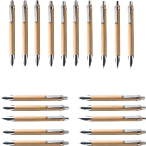 Luffa Ballpoint Pen Sets Misc. Quantities Bamboo Wood Writing Instrument (20 Set)