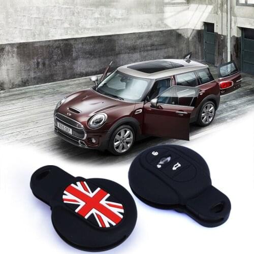 For BMW MINI COOPER S JCW ONE+ F54 F55 F56 F57 F60 CLUBMAN Color Silicone Key Case Car Remote Control Accessories Keychain