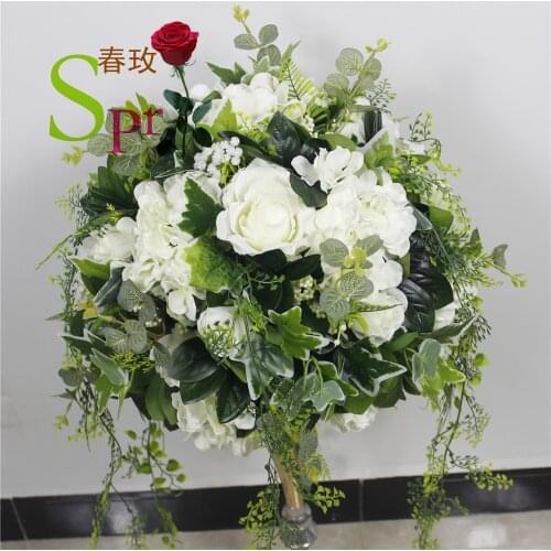 SPR wedding table center flower ball road lead artificial flore centerpiece wedding backdrop flower decoration