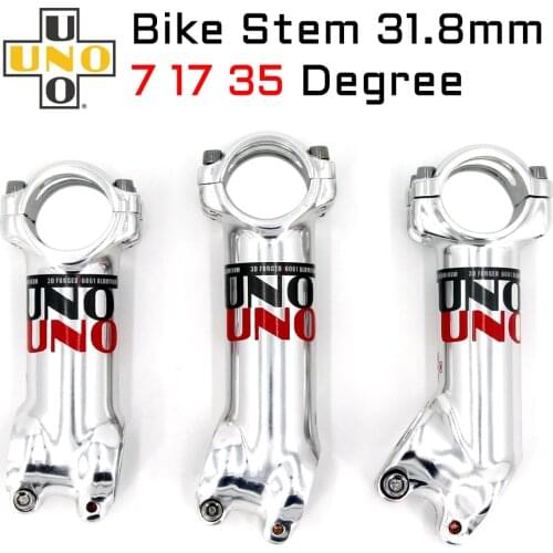 UNO MTB Road Bike Stem 7 17 35 Degree Bicycle Stem 31.8mm 60/70/80/90/100/110/120/130mm Ultralight Mountain Bike Handlebar Stems