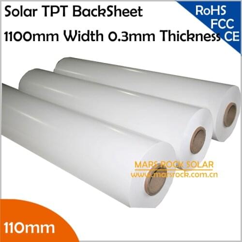 1100mm Solar Back Sheet / PV back Sheet/TPT,0.35mm Thickness for Encapsulation Solar Panel with TUV+UL Certification,10meter/Lot