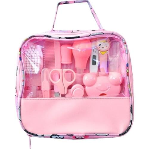 13pcs/Set Multifunction Newborn Baby Kids Nail Hair Health Care Thermometer Grooming Brush Kit Healthcare Accessories