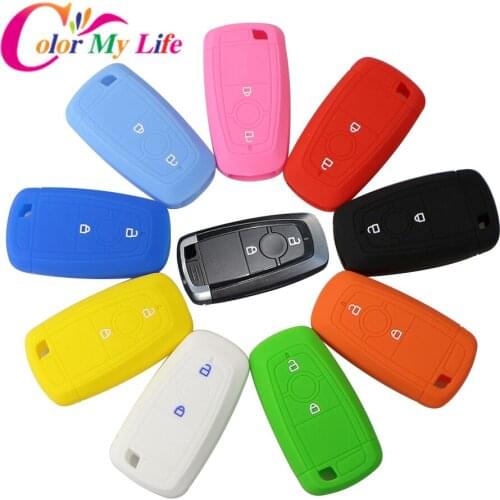 2 Button Silicone Car Key Fob Cover Case Set for Ford EcoSport 2018 2019 Keyless Remote Protect Skin Cap Accessories