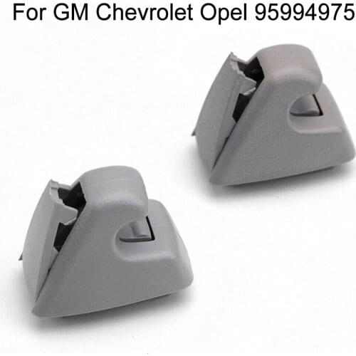 2x Car Sun Visor For GM Chevrolet Opel 95994975 Cruze Sonic Spark Gray Auto Sun Visor Support Clip Retainer Bracket Hook
