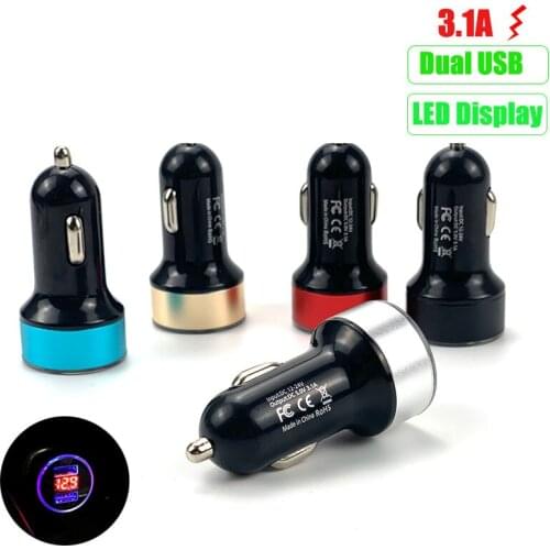 3.1A Dual USB Car Charger LED Display For Great Wall HAVAL WEY / BYD / Lifan / Chery / Geely / Roewe