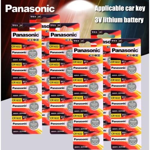30pcs Panasonic cr1632 button cell coin battery 3v watch remote control car keys DL1632 ECR1632 GPCE1632 lithium battery