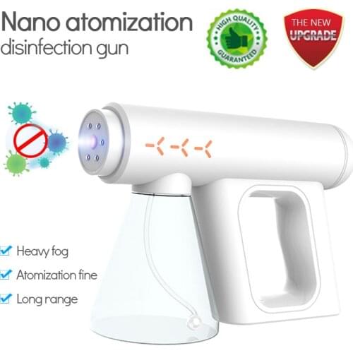 300ML Wireless Electric Sanitizer Sprayer Disinfects Blue Light Nano Steam Spray Gun Sterilizing Nano Spray Gun For Home Office