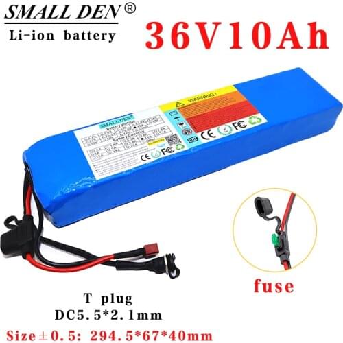 36V 18650 lithium battery pack 10S3P 42V for scooters, electric bicycles, built-in 30A BMS and fuse device 250W-600W